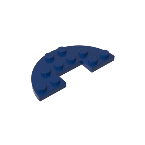 Gobricks,Plate Round Half 3 x 6 with 1 x 2 Cutout,18646