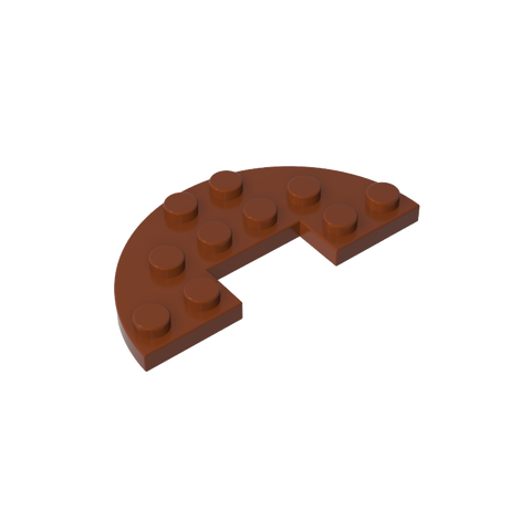 Gobricks,Plate Round Half 3 x 6 with 1 x 2 Cutout,18646