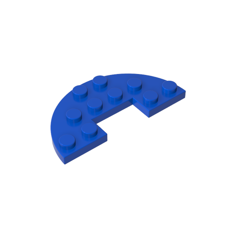 Gobricks,Plate Round Half 3 x 6 with 1 x 2 Cutout,18646