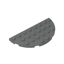 Gobricks,Plate Round Corner 4 x 8 Double,22888