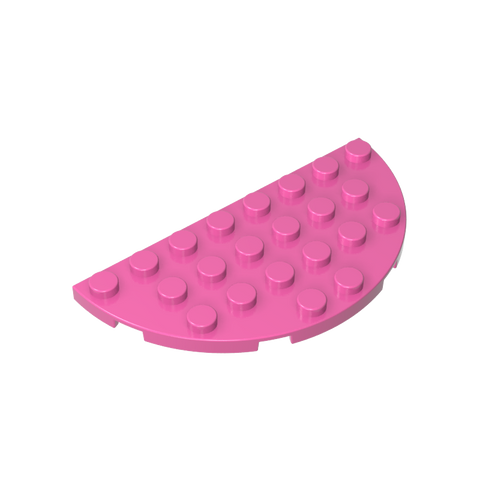 Gobricks,Plate Round Corner 4 x 8 Double,22888