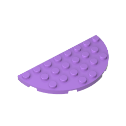 Gobricks,Plate Round Corner 4 x 8 Double,22888