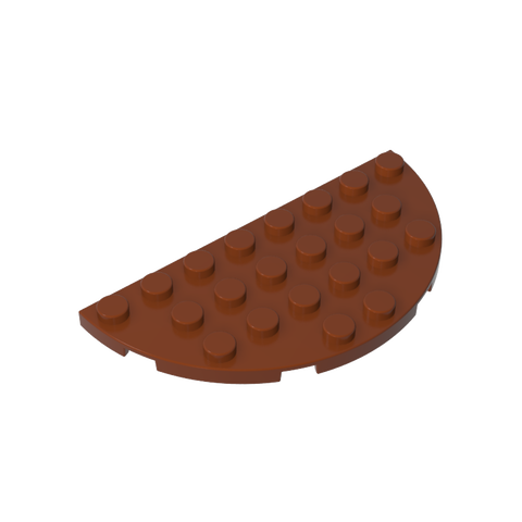 Gobricks,Plate Round Corner 4 x 8 Double,22888