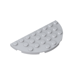 Gobricks,Plate Round Corner 4 x 8 Double,22888