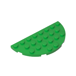 Gobricks,Plate Round Corner 4 x 8 Double,22888