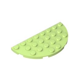 Gobricks,Plate Round Corner 4 x 8 Double,22888