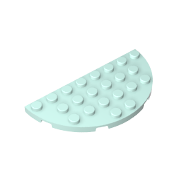 Gobricks,Plate Round Corner 4 x 8 Double,22888