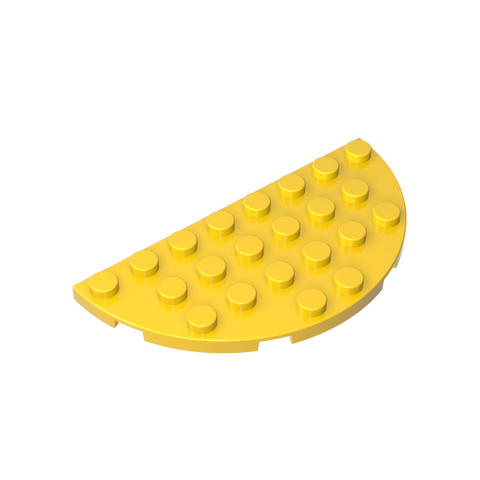 Gobricks,Plate Round Corner 4 x 8 Double,22888
