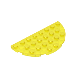 Gobricks,Plate Round Corner 4 x 8 Double,22888