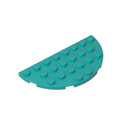Gobricks,Plate Round Corner 4 x 8 Double,22888