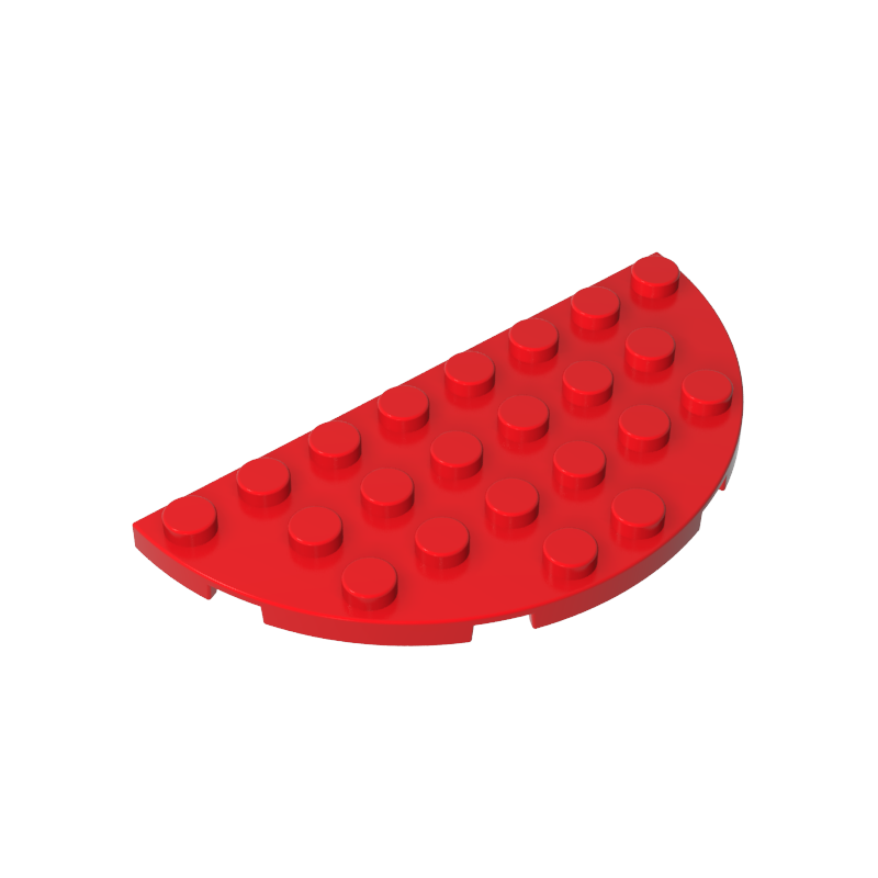 Gobricks,Plate Round Corner 4 x 8 Double,22888