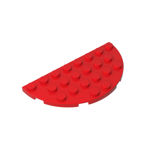 Gobricks,Plate Round Corner 4 x 8 Double,22888