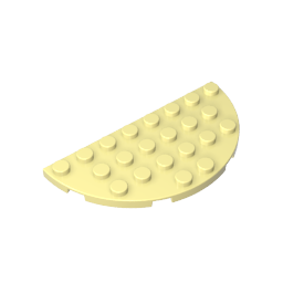 Gobricks,Plate Round Corner 4 x 8 Double,22888