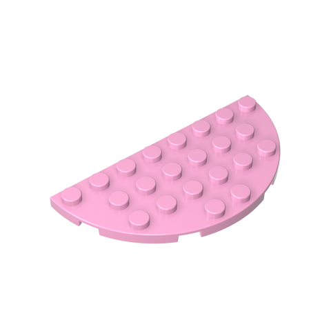 Gobricks,Plate Round Corner 4 x 8 Double,22888