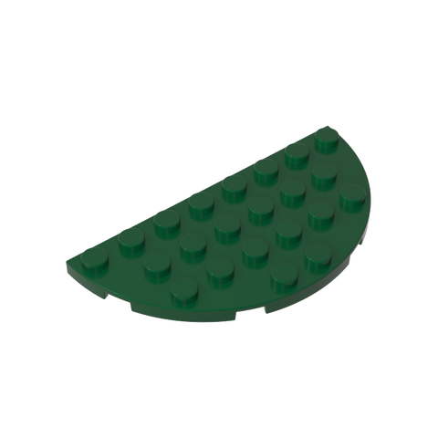 Gobricks,Plate Round Corner 4 x 8 Double,22888