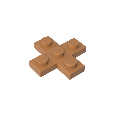 Gobricks,Plate 3 x 3 Cross,15397