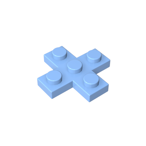 Gobricks,Plate 3 x 3 Cross,15397