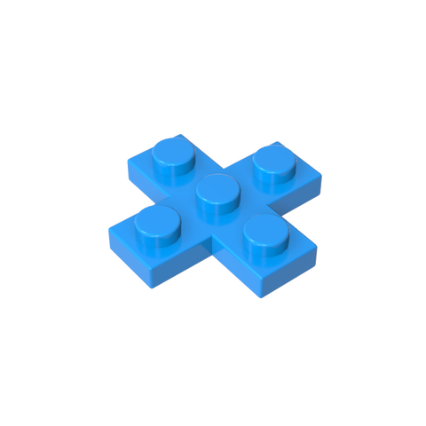 Gobricks,Plate 3 x 3 Cross,15397