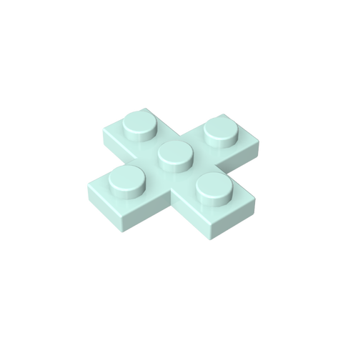 Gobricks,Plate 3 x 3 Cross,15397
