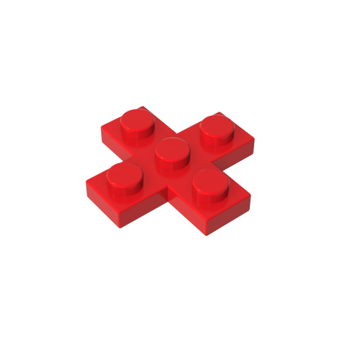 Gobricks,Plate 3 x 3 Cross,15397