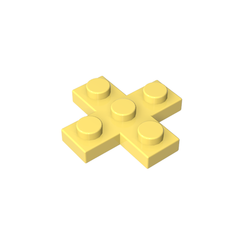 Gobricks,Plate 3 x 3 Cross,15397