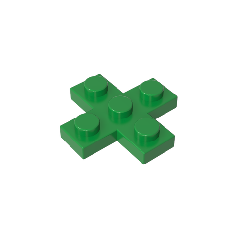 Gobricks,Plate 3 x 3 Cross,15397