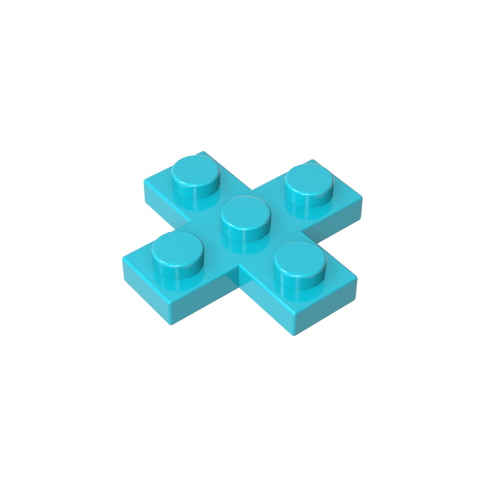 Gobricks,Plate 3 x 3 Cross,15397