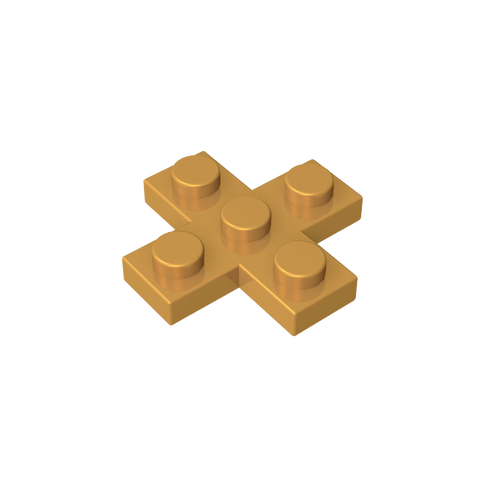 Gobricks,Plate 3 x 3 Cross,15397