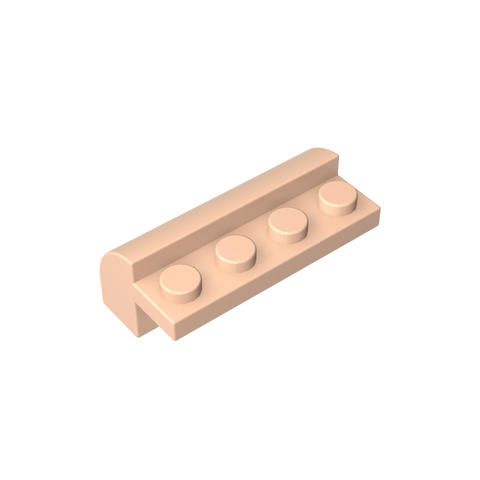 Gobricks,Brick Curved 2 x 4 x 1 1/3 with Curved Top,6081