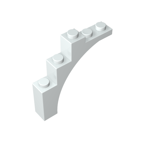 Gobricks,Brick Arch 1 x 5 x 4 [Irregular Bow, Raised Underside Cross Supports],76768,2339,14395,2339u