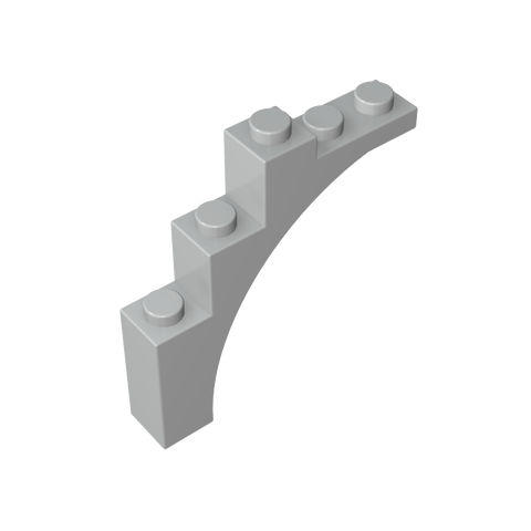Gobricks,Brick Arch 1 x 5 x 4 [Irregular Bow, Raised Underside Cross Supports],76768,2339,14395,2339u