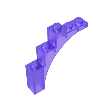 Gobricks,Brick Arch 1 x 5 x 4 [Irregular Bow, Raised Underside Cross Supports],76768,2339,14395,2339u