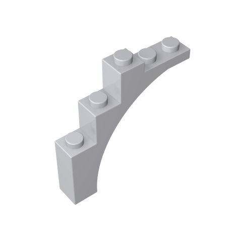 Gobricks,Brick Arch 1 x 5 x 4 [Irregular Bow, Raised Underside Cross Supports],76768,2339,14395,2339u