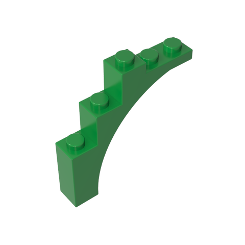 Gobricks,Brick Arch 1 x 5 x 4 [Irregular Bow, Raised Underside Cross Supports],76768,2339,14395,2339u