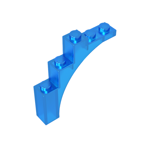 Gobricks,Brick Arch 1 x 5 x 4 [Irregular Bow, Raised Underside Cross Supports],76768,2339,14395,2339u
