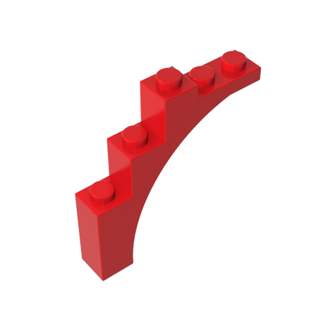 Gobricks,Brick Arch 1 x 5 x 4 [Irregular Bow, Raised Underside Cross Supports],76768,2339,14395,2339u