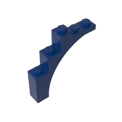Gobricks,Brick Arch 1 x 5 x 4 [Irregular Bow, Raised Underside Cross Supports],76768,2339,14395,2339u
