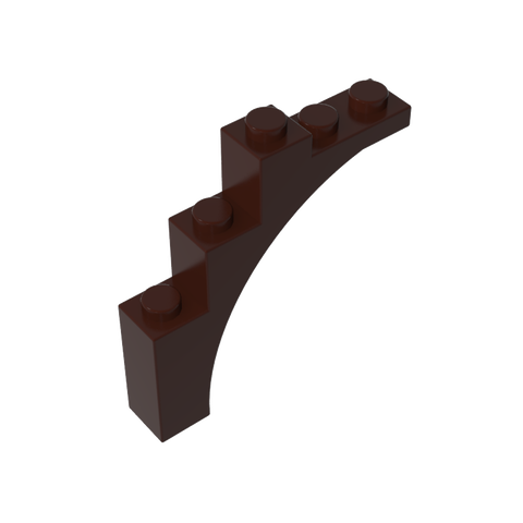 Gobricks,Brick Arch 1 x 5 x 4 [Irregular Bow, Raised Underside Cross Supports],76768,2339,14395,2339u