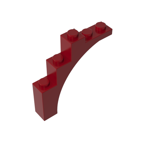 Gobricks,Brick Arch 1 x 5 x 4 [Irregular Bow, Raised Underside Cross Supports],76768,2339,14395,2339u