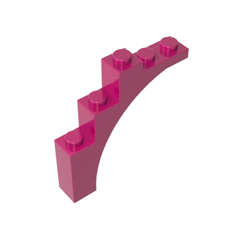 Gobricks,Brick Arch 1 x 5 x 4 [Irregular Bow, Raised Underside Cross Supports],76768,2339,14395,2339u