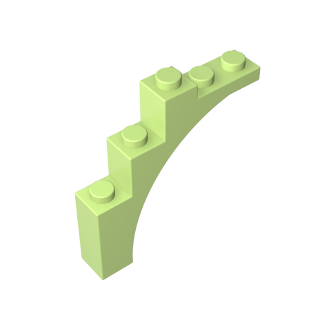 Gobricks,Brick Arch 1 x 5 x 4 [Irregular Bow, Raised Underside Cross Supports],76768,2339,14395,2339u