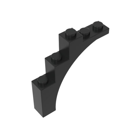 Gobricks,Brick Arch 1 x 5 x 4 [Irregular Bow, Raised Underside Cross Supports],76768,2339,14395,2339u