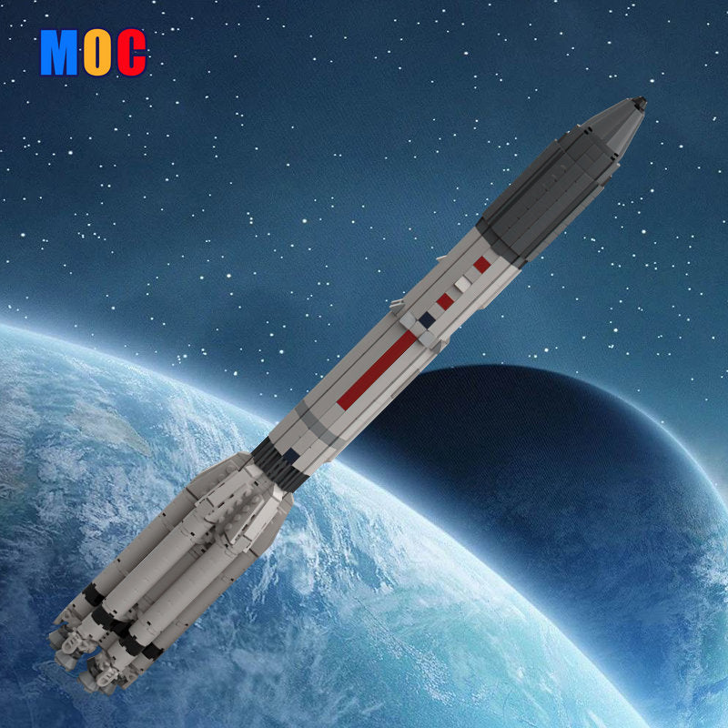 (Gobricks version) 794pcs MOC-39838 Proton M (1:110 Saturn V scale)