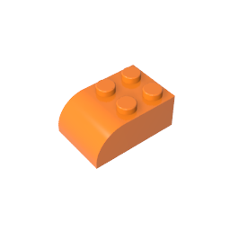 Brick Curved 2 x 3 with Curved Top,6215