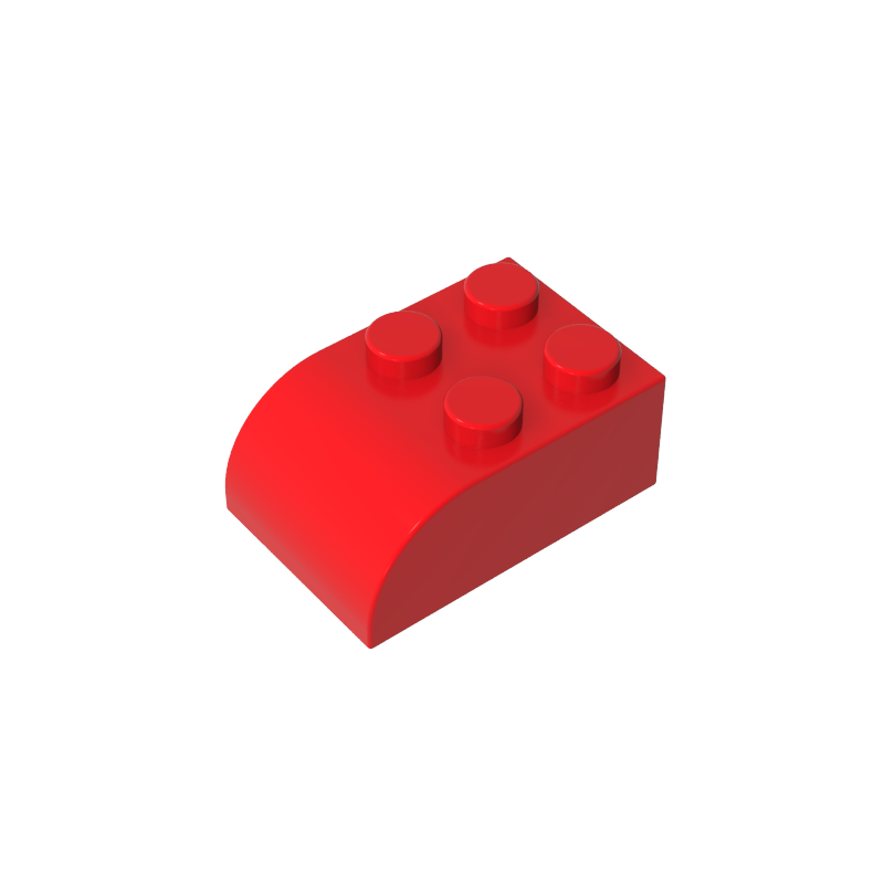 Gobricks,Brick Curved 2 x 3 with Curved Top,6215