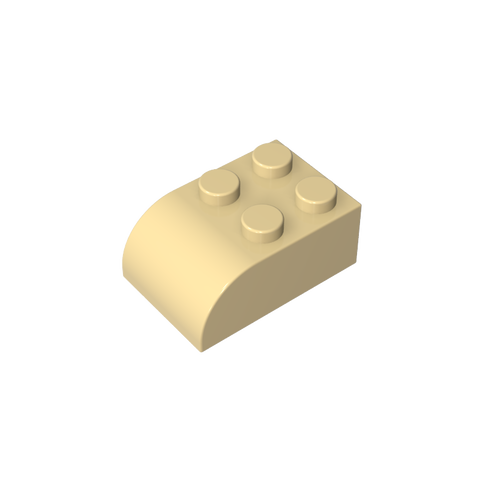 Gobricks,Brick Curved 2 x 3 with Curved Top,6215