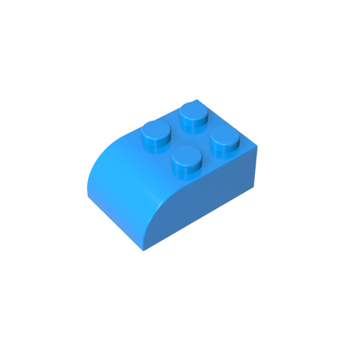 Gobricks,Brick Curved 2 x 3 with Curved Top,6215