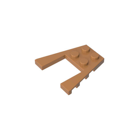 Gobricks,Wedge Plate 4 x 4 with 2 x 2 Cutout,43719,41822