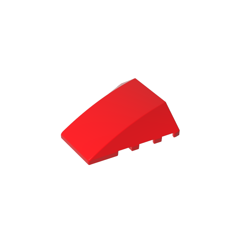 Gobricks,Wedge Curved 4 x 4 No Top Studs,47753