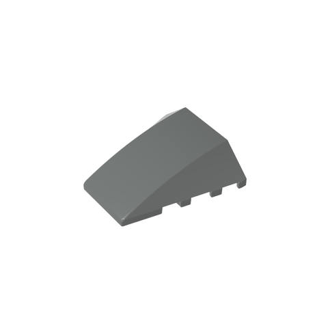 Gobricks,Wedge Curved 4 x 4 No Top Studs,47753